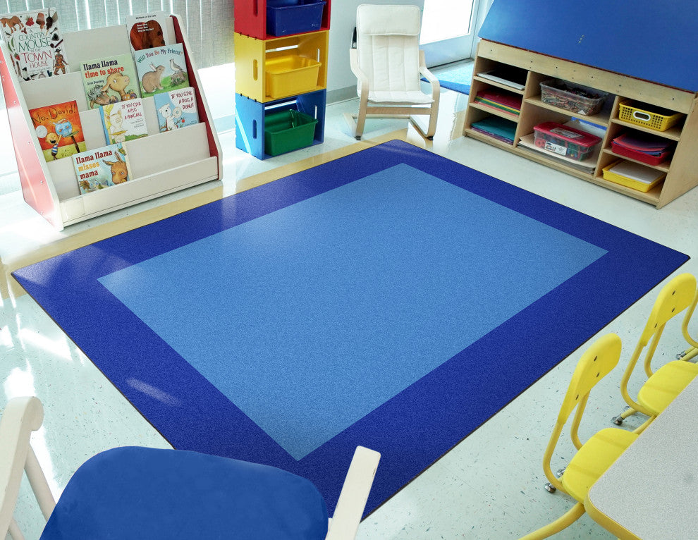 All Around Rug, Blue, Rectangle, 129"x92"
