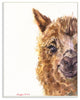 Baby Llama Head Watercolor Painting, 10"x15"
