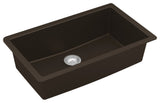 Karran QU-812 Undermount 32.5" Single Bowl Quartz Kitchen Sink, Brown