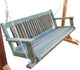 Cabbage Hill Porch Swing, Cedar Tone, Green Wash, 5'