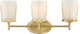 Nuvo Serene 3-Lights Natural Brass Wall Mount Light