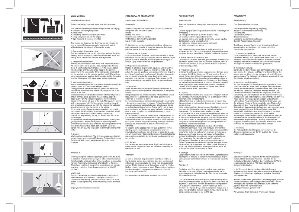 Smoke Red Purple Blue Wall Mural 35"x106"