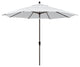 11' Bronze Auto-Tilt Crank Aluminum Umbrella, White Olefin