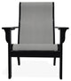 Adirondack Sling Outdoor Adirondack Armchair, Alloy/Black