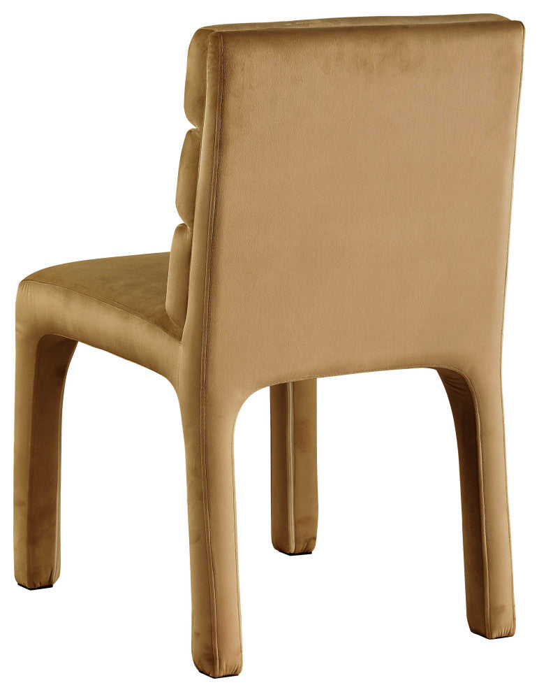 Kai Upholstered Dining Chair, Saddle, Velvet, Set of 2