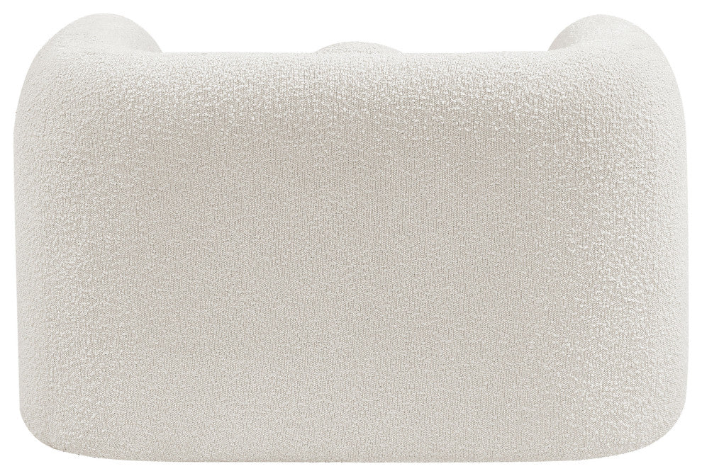 Emory Boucle Fabric Upholstered Upholstered Chair, Cream