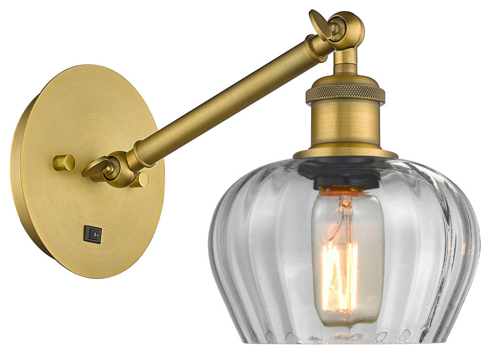 Innovations 317-1W-BB-G92 1-Light Sconce, Brushed Brass