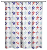 Floral Stars Pattern 71 x 74 Shower Curtain