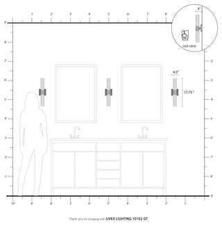 Livex Lighting Bronze ADA 2-Light Vanity Sconce