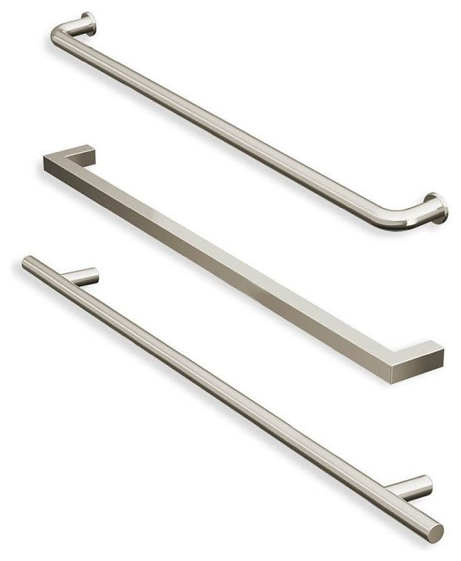 MAAX Kameleon Semi-frameless Slider Tub Door with Clear Glass, Brushed Nickel