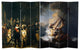 6'' Tall Double Sided Works of Rembrandt Canvas Room Divider
