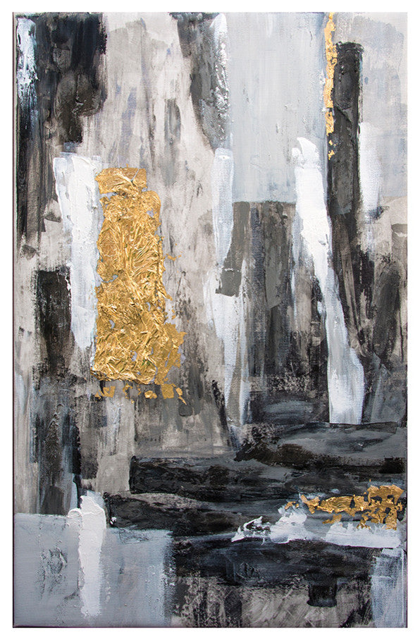"Grey Paintstrokes" Paper, 48"x48"