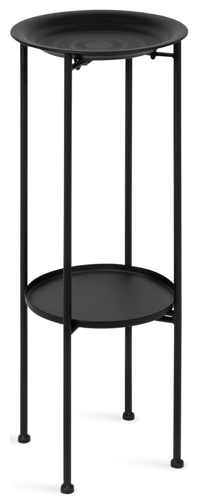 Mahdavi Plant Stand Table, Black, 12x12x27