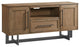 Eden 60" Wide Media Console With Open Center Drawer, Rustic Dune