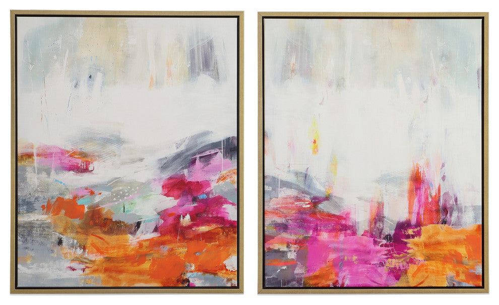 Uttermost 32296 Color Theory Framed Abstract Art Set/2