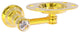 Carolina Crystal Tumbler and Toothbrush Holder, Polished Brass