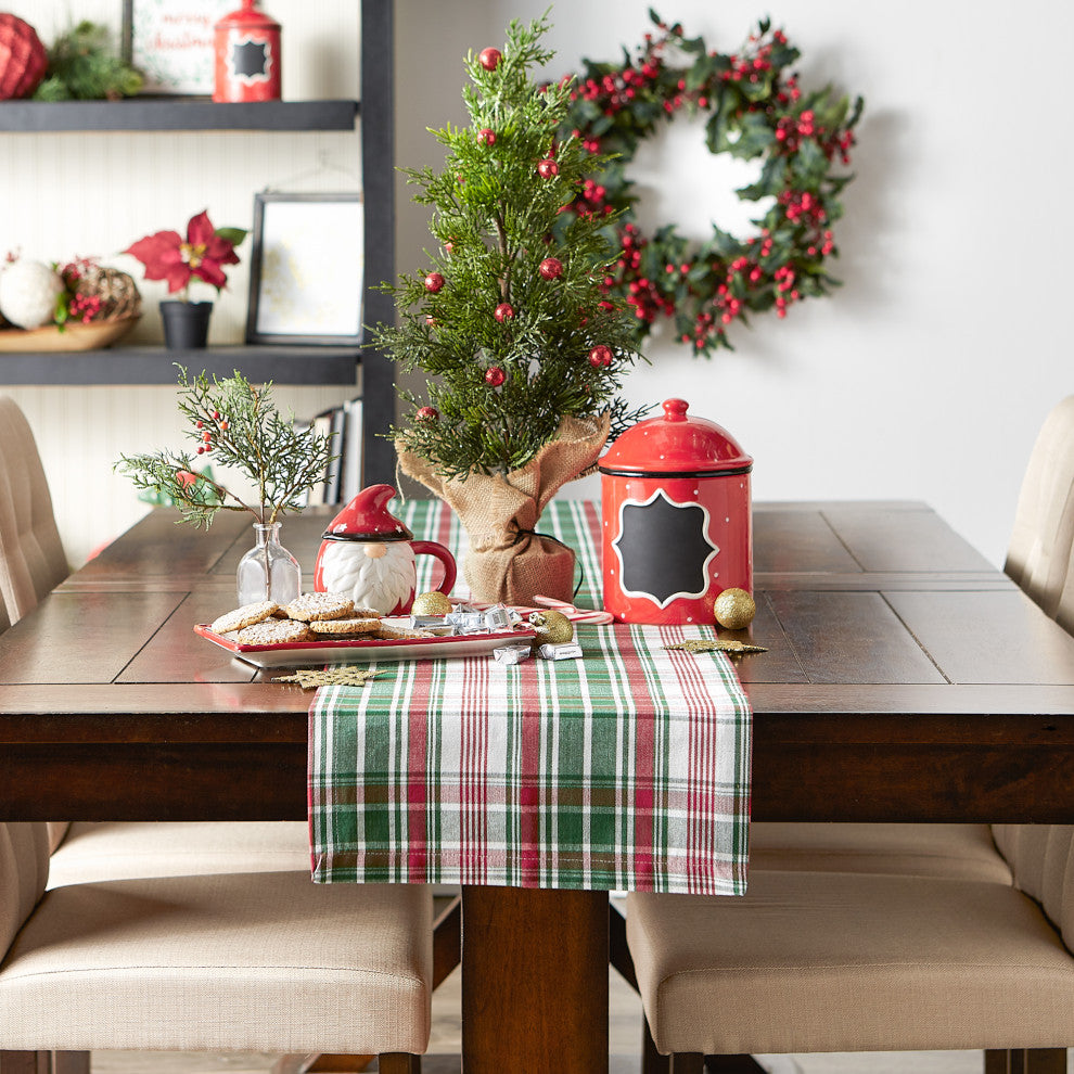 Yuletide Plaid Table Runner 14x72"