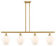 Innovations 516-4I-SG-G651-8-LED 4-Light Island Light, Satin Gold