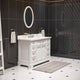 Derby White Bathroom Vanity, Pure White, 48" Wide, One Mirror, No Faucet