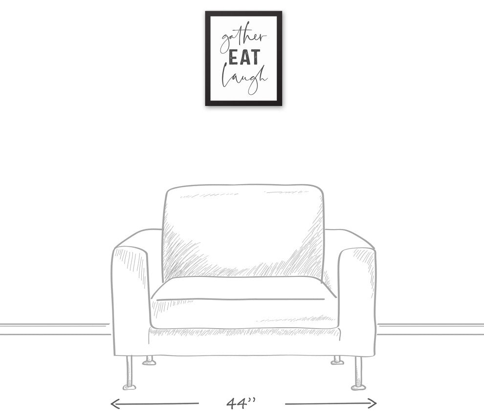 Gather Laugh 11x14 Black Framed Canvas