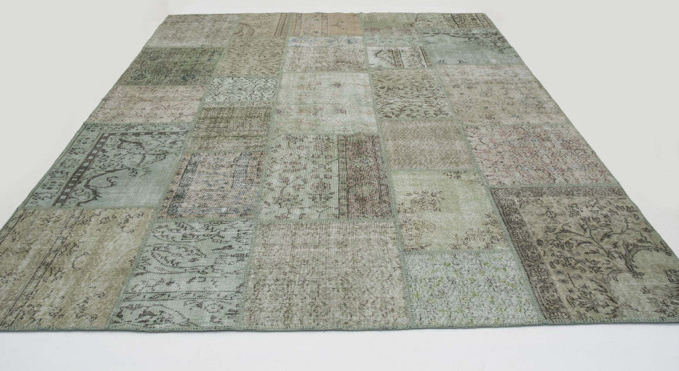 Patchwork Hand-Knotted Turkish Rug 8' 3" x 10' 2", 99 in. x 122 in.