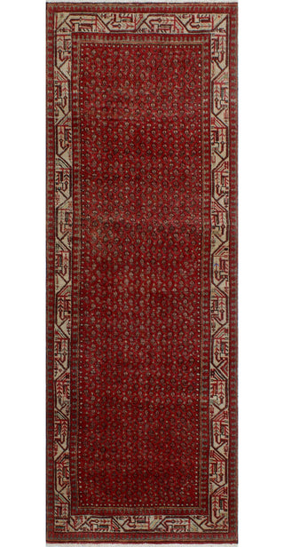 Semi Antique Mhina Red/Beige Runner, 3'5x10'0