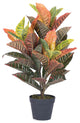Vickerman 30" Artificial Croton Real Touch Potted Plant