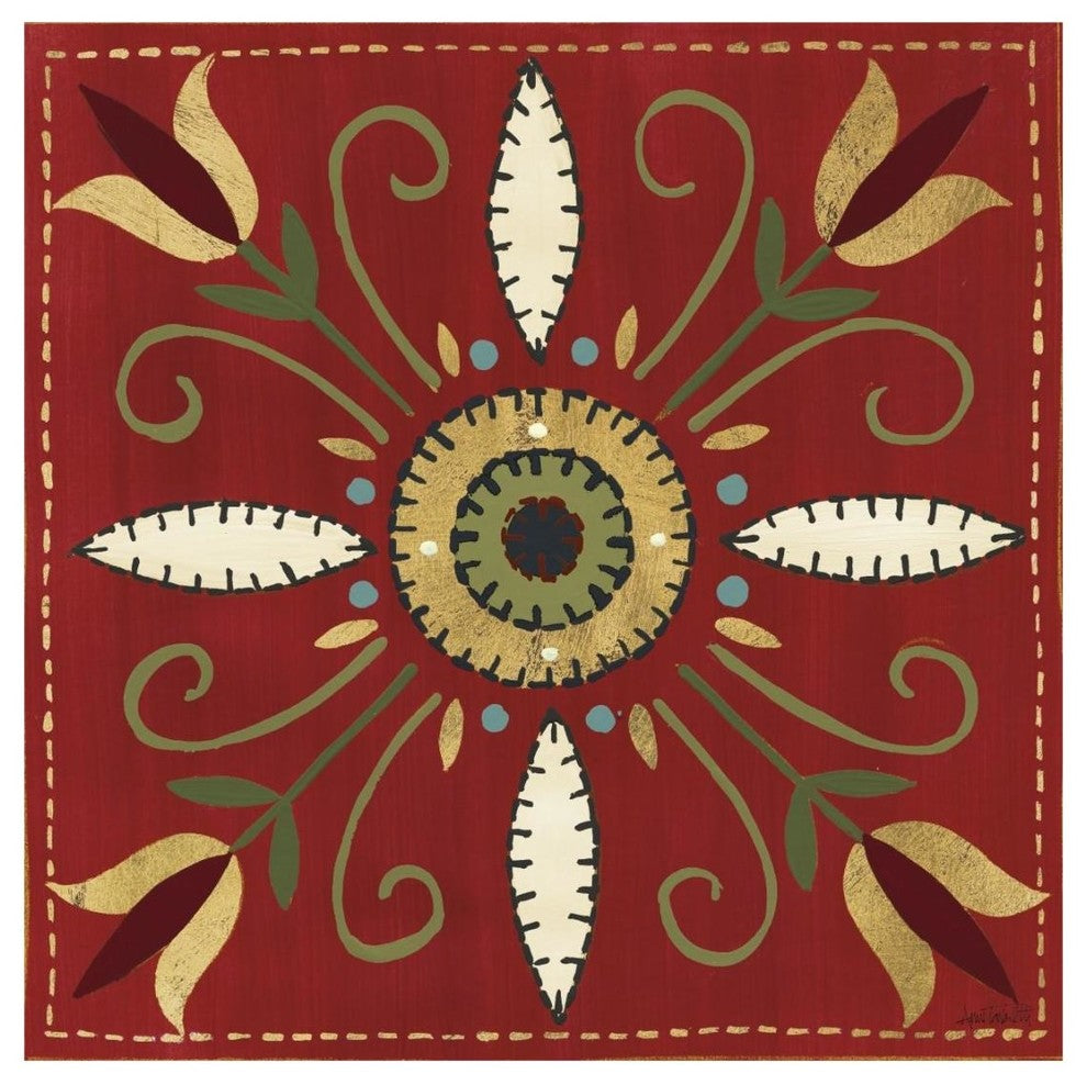 "Festive Tiles I" Digital Paper Print by Anne Tavoletti, 20"x20"