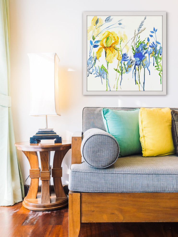 Marmont Hill, "True Blue" by Julie Joy Framed Painting Print, 32x32