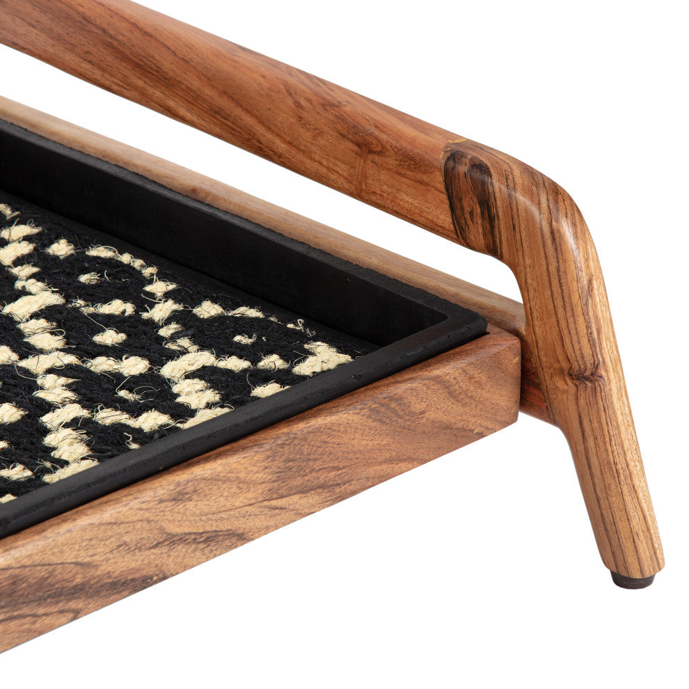 Single-Tier Natural Stand With 2-Pair Rubber Boot Tray Madagascar