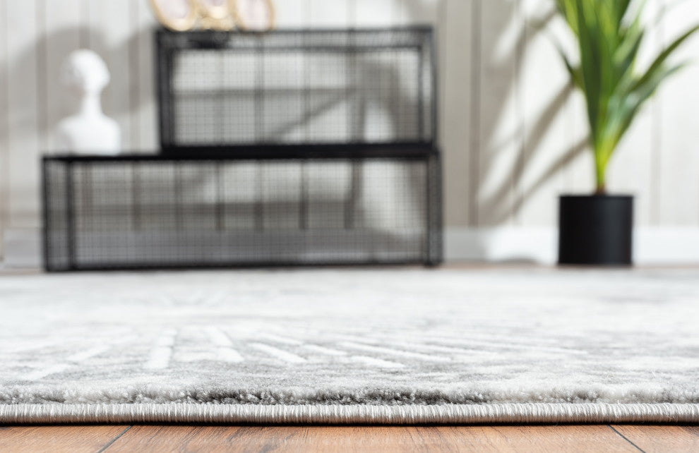 Abani Luna LUN140A Grey and Gold Fireworks Area Rug