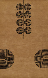 Momeni Simba Hand Tufted Wool Beige Area Rug 3'6"x5'6"