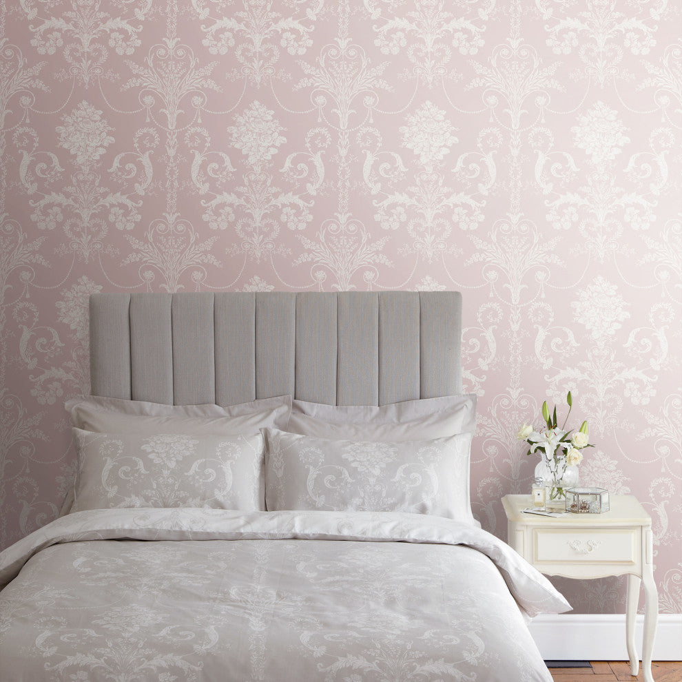 Laura Ashley Josette Wallpaper, Amethyst