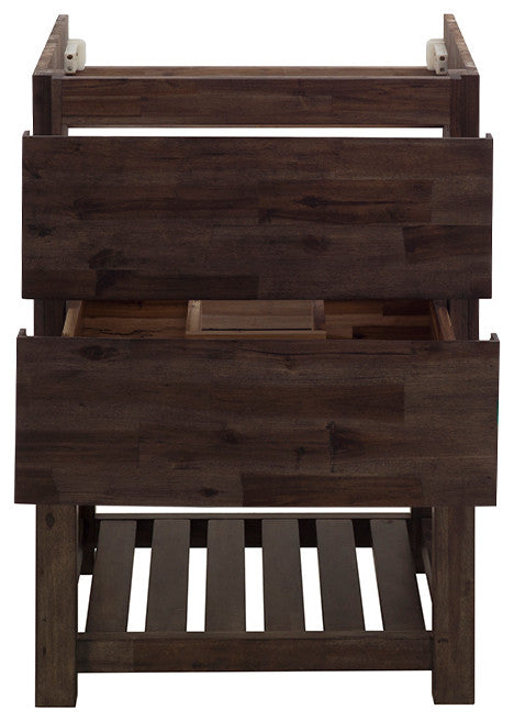 Formosa Floor Standing Open Bottom Double Sink Modern Bathroom Cabinet, 58"