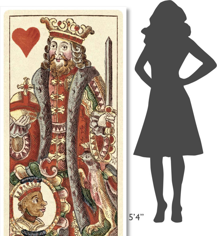"King of Hearts (Bauern Hochzeit Deck)" Paper Art, 38"x74"