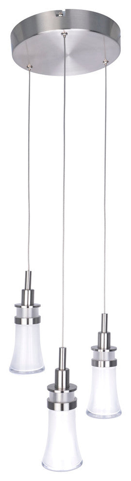 Destiny 3 LightLED Chandelier, Polished Nickel