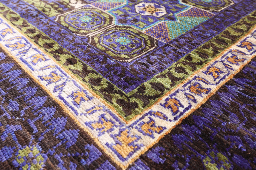 6' 7" X 9' 10" Mamluk Geometric Handmade Wool Rug - Q12240