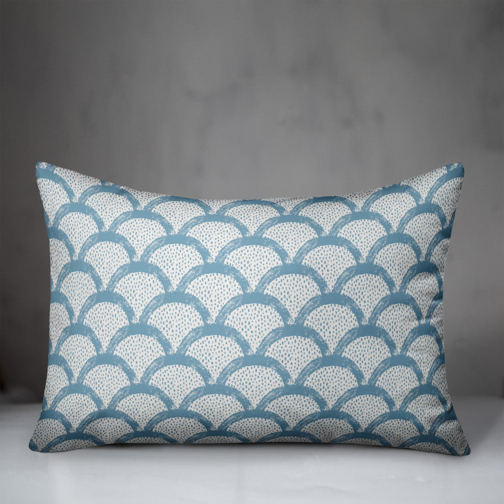 Blue Scallops 20x14 Indoor/Outdoor Pillow