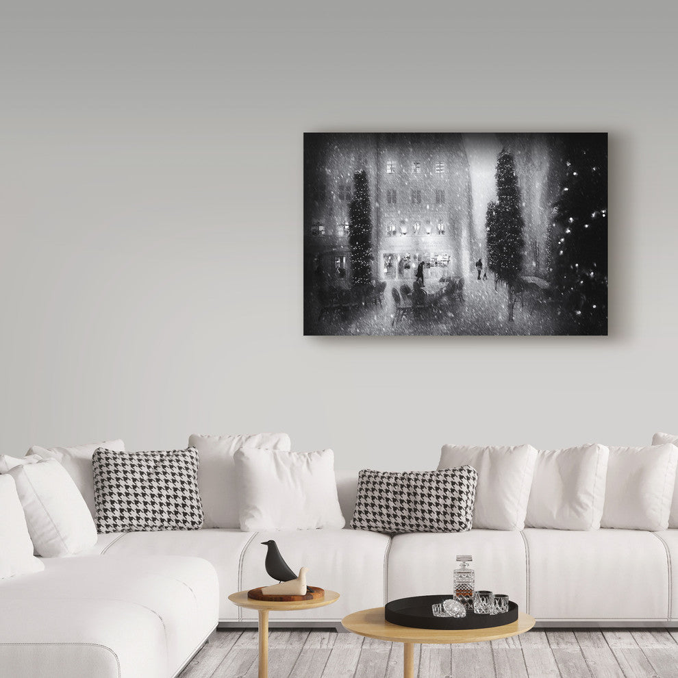 Roswitha Schleicher Schwarz 'Christmas In The City' Canvas Art, 24"x16"