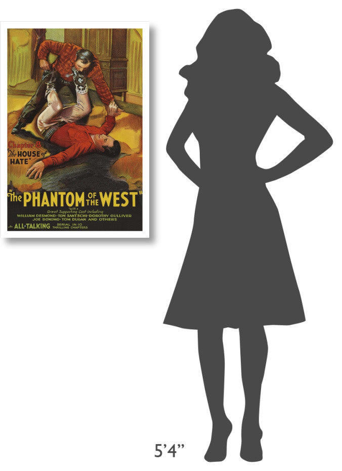 "Vintage Westerns: Phantom of the West -  House of hate" Print, 22"x32"