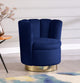 Lily Velvet Upholstered Accent Chair, Navy