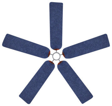 Denim Fan Blade Covers, Set of 5