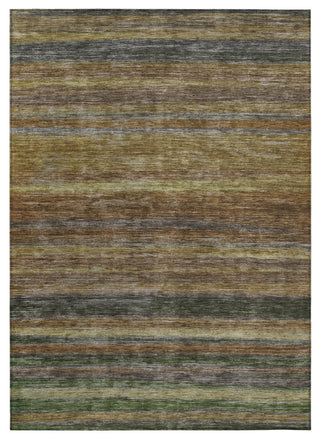 Machine Washable Indoor/Outdoor Chantille ACN1639 Brown 10' x 14' Rug