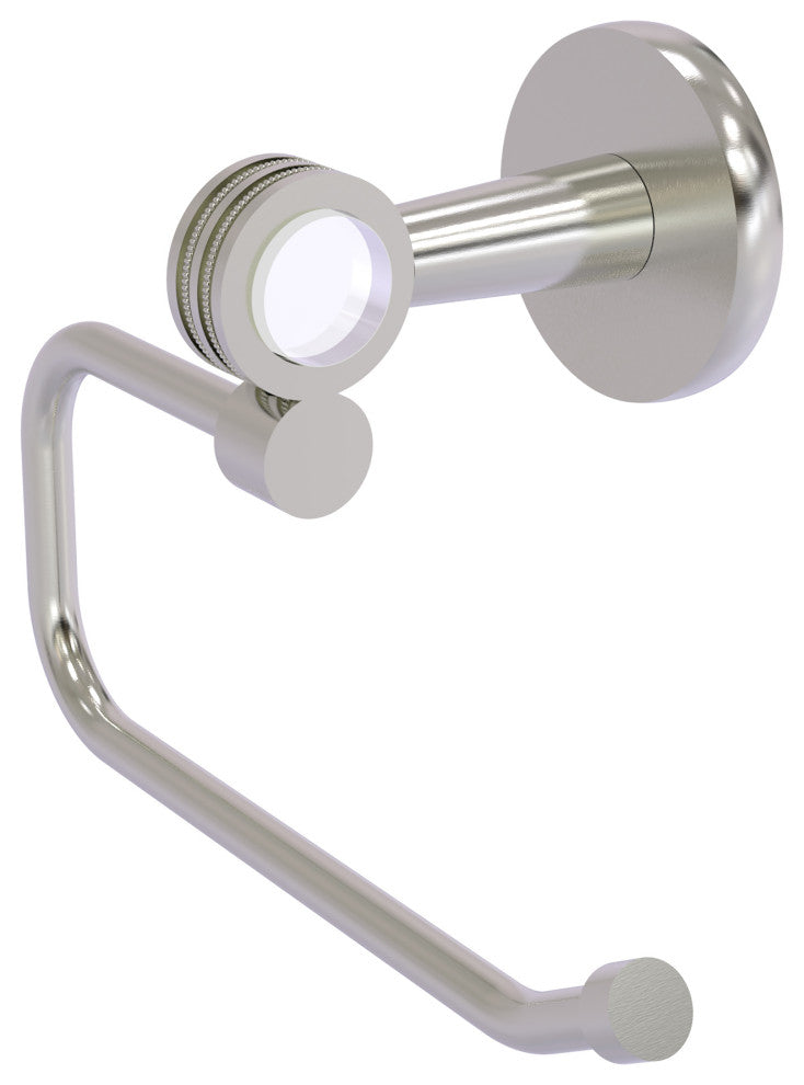 Clearview Euro Style Toilet Tissue Holder with Dotted Accents, Satin Nickel