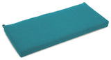 45"x19" Outdoor Spun Polyester Loveseat Cushion, Aqua Blue