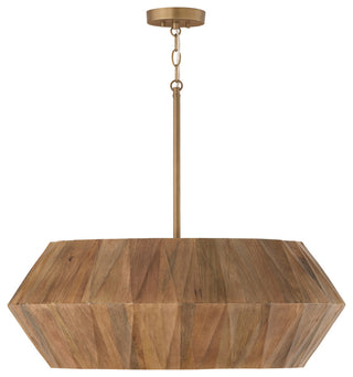 Capital Lighting 351061 Nadeau 6 Light 29"W Wood Pendant - Light Wood /