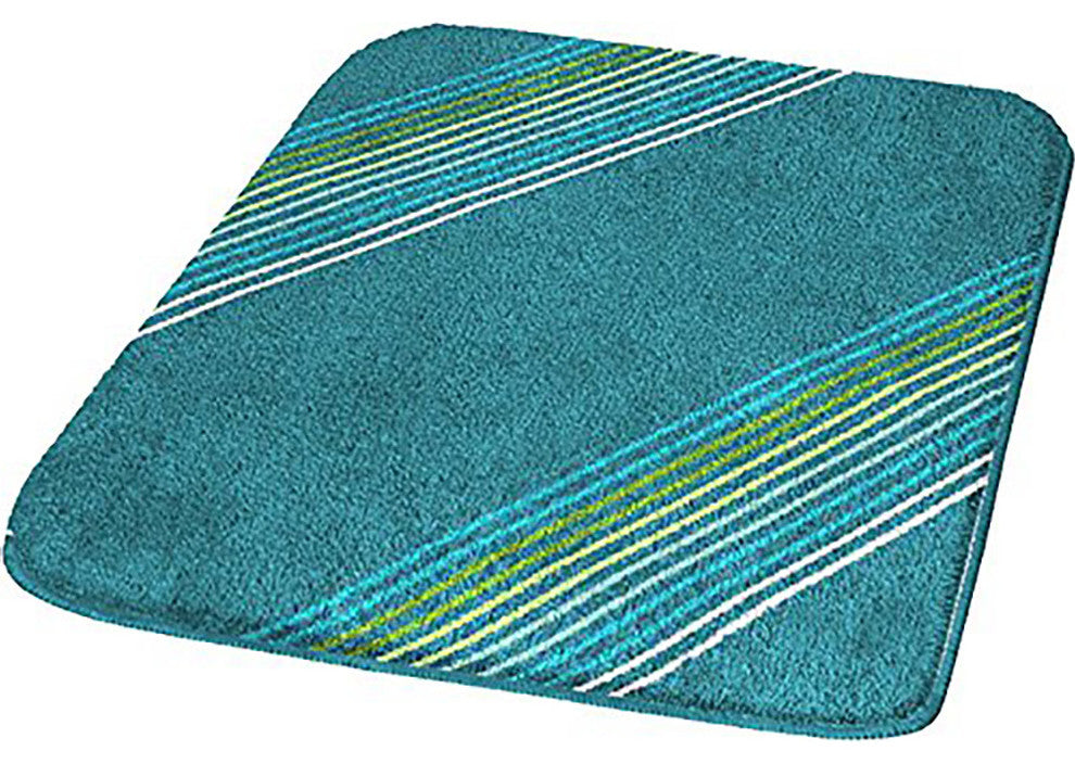 Pacific Blue Non Slip Washable Bathroom Rug, Run, Extra Large