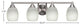 Paramount 4-Light Bath Bar, Brushed Nickel, 5" White Linen Glass