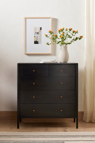 Soto 5 Drawer Dresser, Black