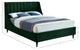 Eva Velvet Upholstered Bed, Green, Full
